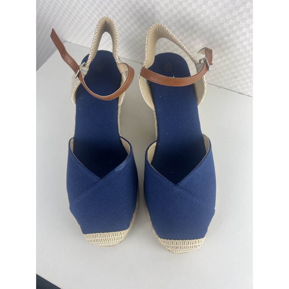 Women‎ Closed Toe Elastic Ankle Strap Espadrilles Dress Wedge Sandals